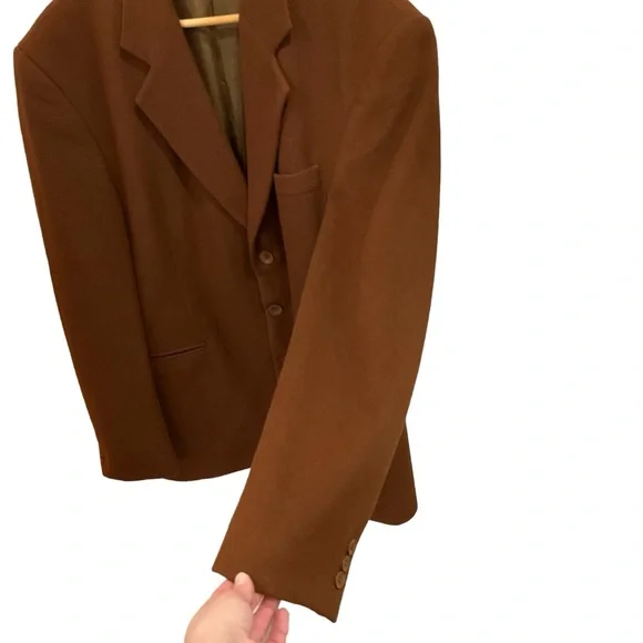 Vintage Boulevard Club Men’s Blazer Brown Sports Coat Wool Cashmere Size… - Picture 9 of 16